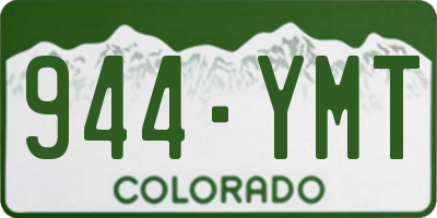 CO license plate 944YMT