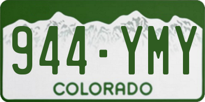 CO license plate 944YMY