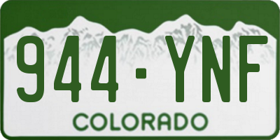 CO license plate 944YNF