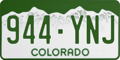 CO license plate 944YNJ