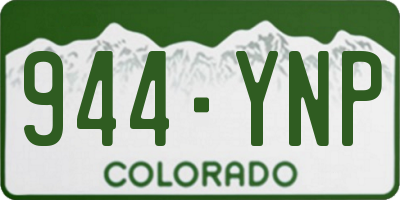 CO license plate 944YNP