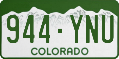 CO license plate 944YNU