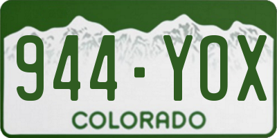 CO license plate 944YOX