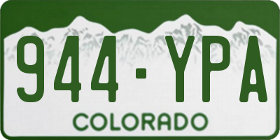 CO license plate 944YPA