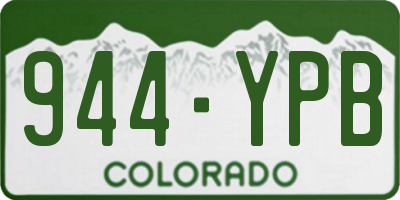 CO license plate 944YPB