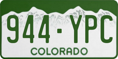 CO license plate 944YPC