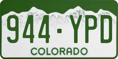 CO license plate 944YPD