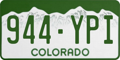 CO license plate 944YPI