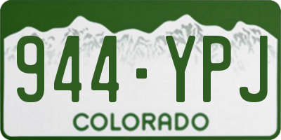 CO license plate 944YPJ