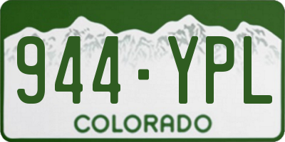 CO license plate 944YPL