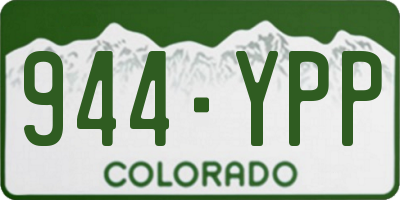 CO license plate 944YPP