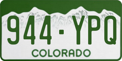 CO license plate 944YPQ