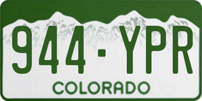 CO license plate 944YPR