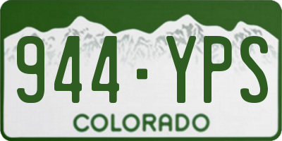 CO license plate 944YPS