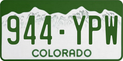 CO license plate 944YPW