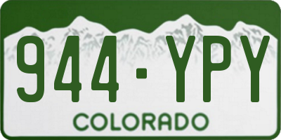 CO license plate 944YPY