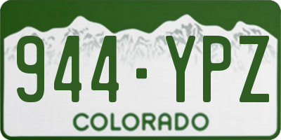 CO license plate 944YPZ