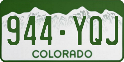 CO license plate 944YQJ