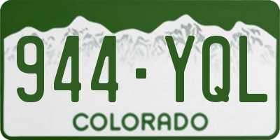 CO license plate 944YQL
