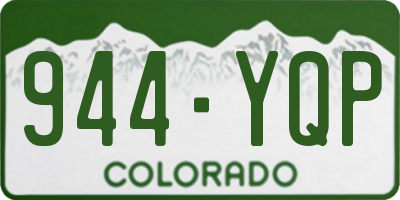 CO license plate 944YQP