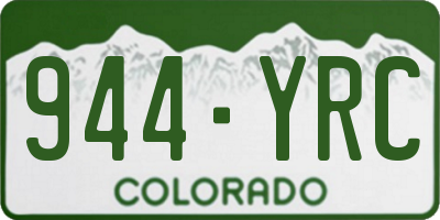 CO license plate 944YRC