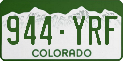 CO license plate 944YRF