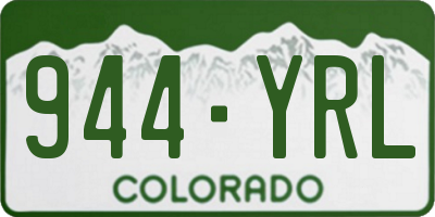 CO license plate 944YRL