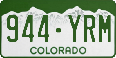 CO license plate 944YRM