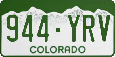 CO license plate 944YRV