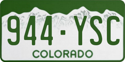 CO license plate 944YSC