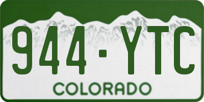 CO license plate 944YTC