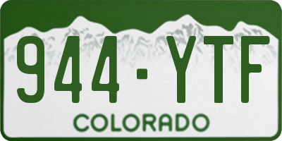CO license plate 944YTF