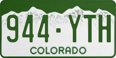 CO license plate 944YTH