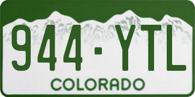 CO license plate 944YTL