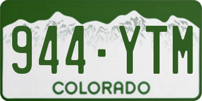 CO license plate 944YTM