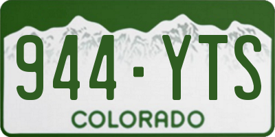 CO license plate 944YTS
