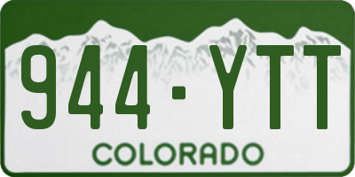 CO license plate 944YTT