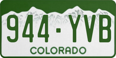 CO license plate 944YVB