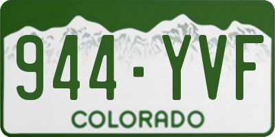 CO license plate 944YVF