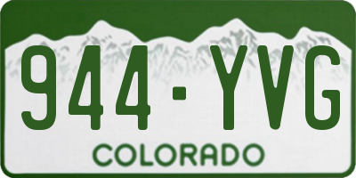 CO license plate 944YVG