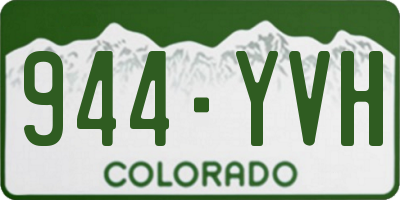 CO license plate 944YVH