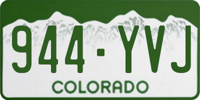 CO license plate 944YVJ
