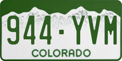 CO license plate 944YVM
