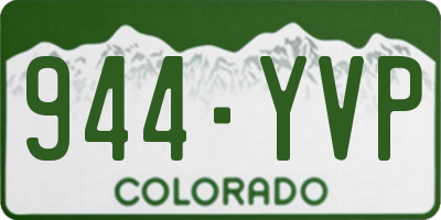 CO license plate 944YVP