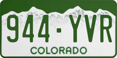 CO license plate 944YVR