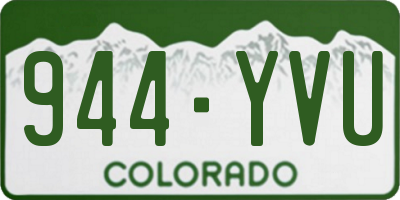 CO license plate 944YVU