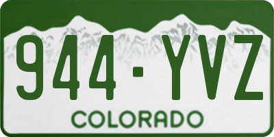 CO license plate 944YVZ