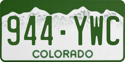 CO license plate 944YWC
