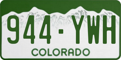 CO license plate 944YWH