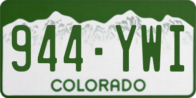 CO license plate 944YWI